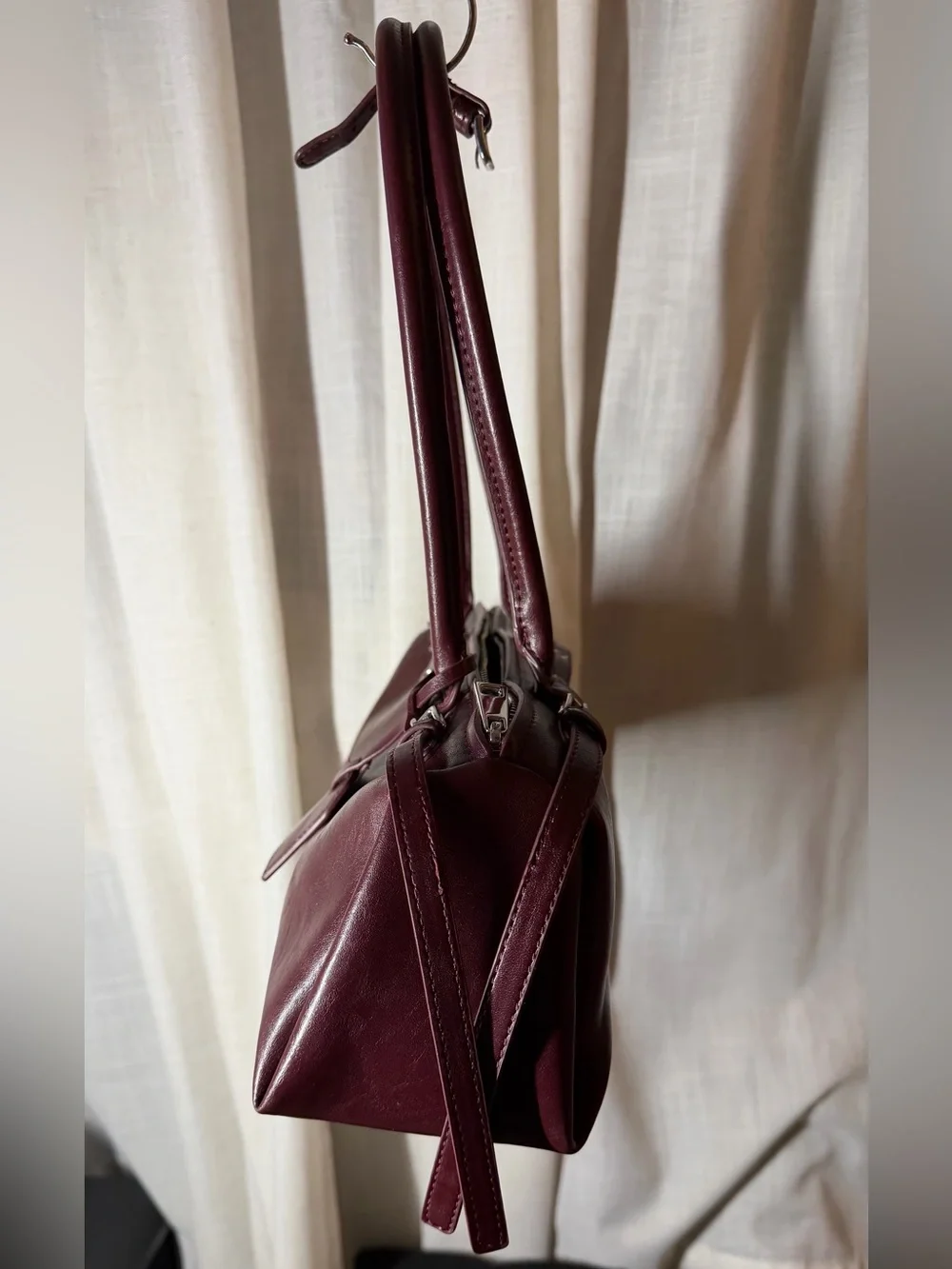 House of Harlow 1960 Burgundy Leather Shoulder Bag